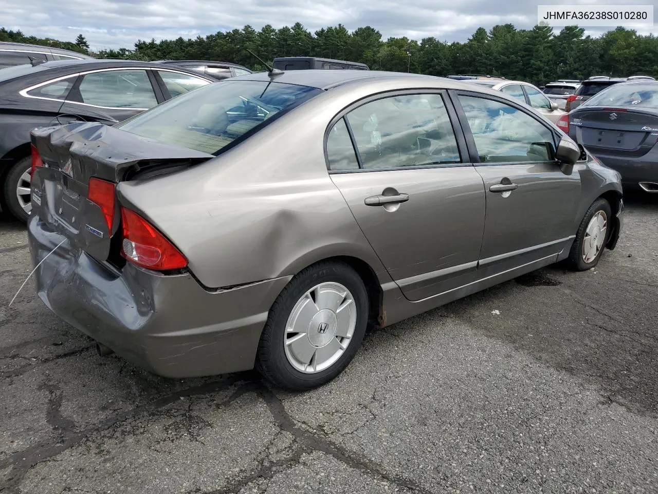 2008 Honda Civic Hybrid VIN: JHMFA36238S010280 Lot: 67635554