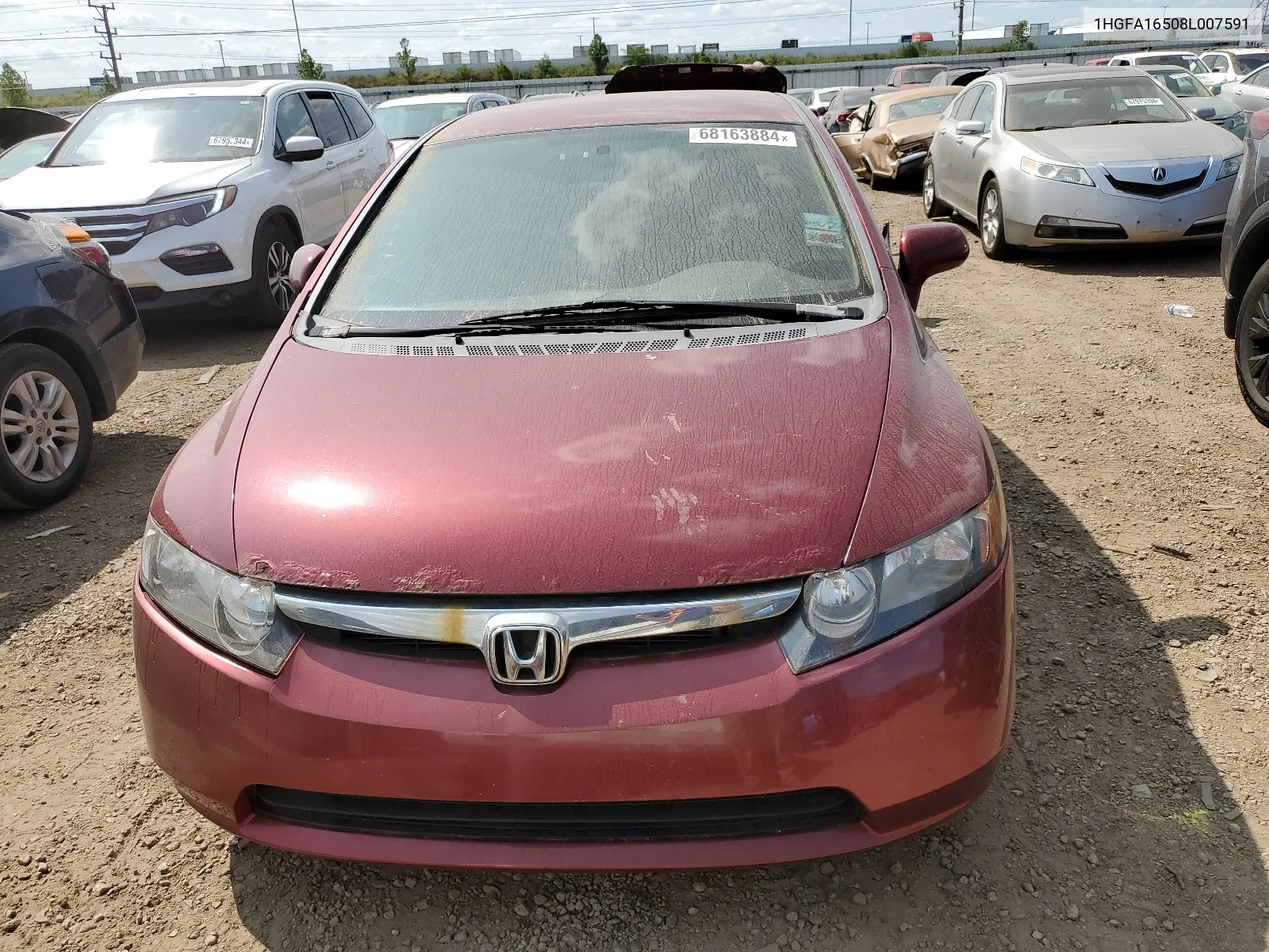 1HGFA16508L007591 2008 Honda Civic Lx