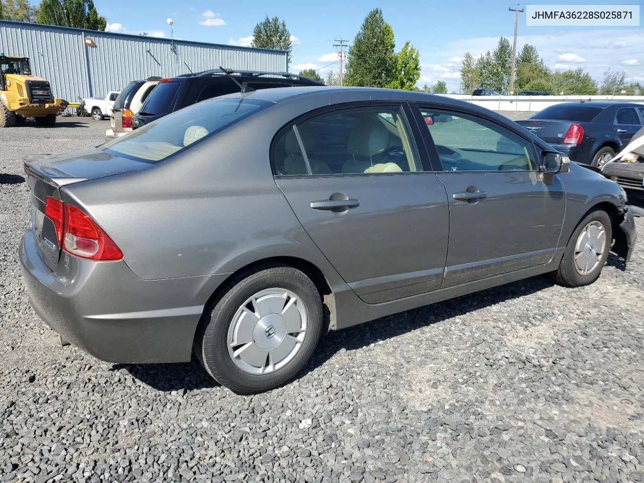 2008 Honda Civic Hybrid VIN: JHMFA36228S025871 Lot: 68174794