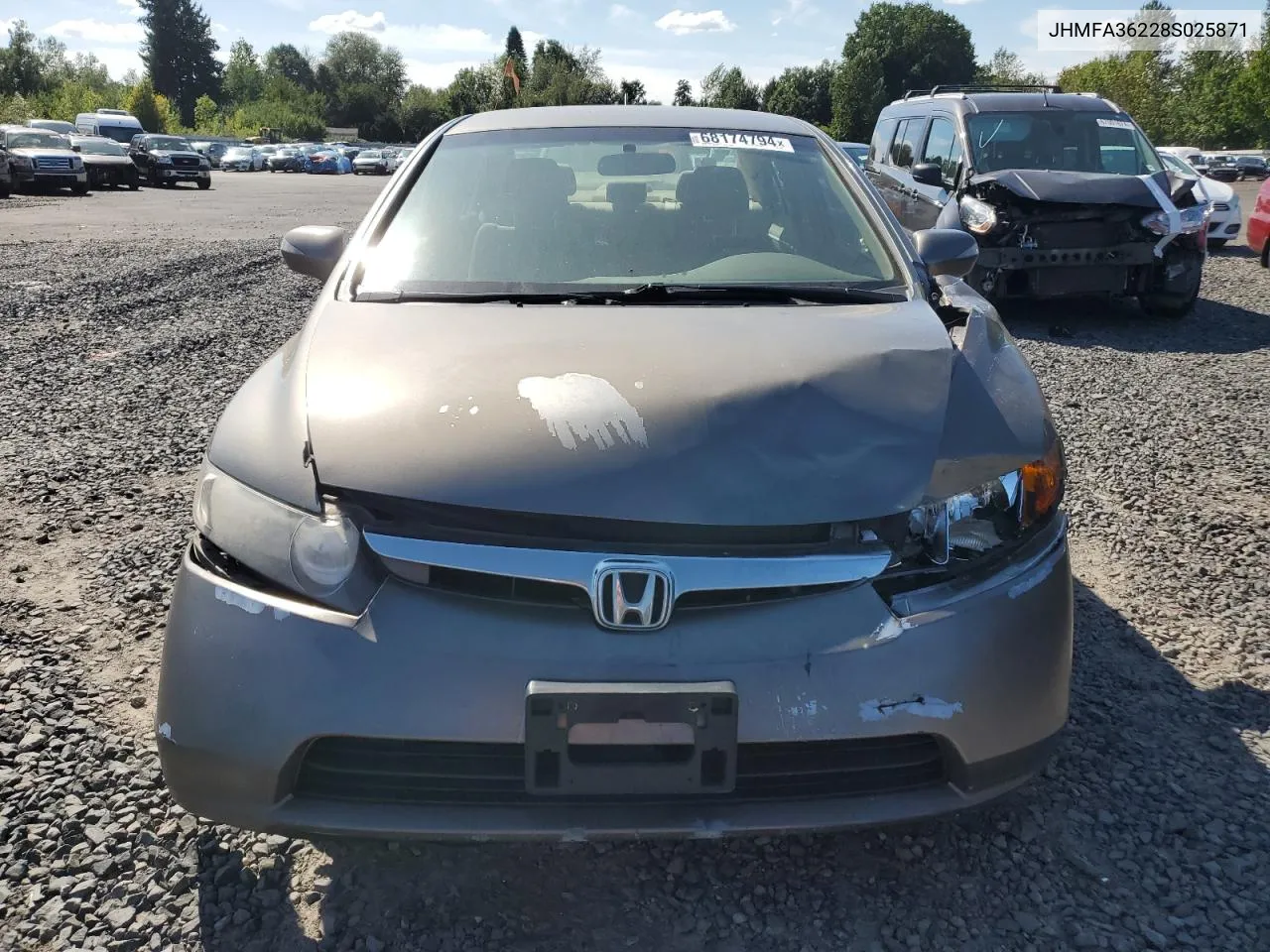 2008 Honda Civic Hybrid VIN: JHMFA36228S025871 Lot: 68174794