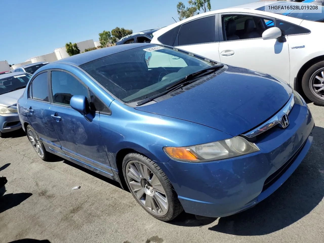 2008 Honda Civic Lx VIN: 1HGFA16528L019208 Lot: 68382514