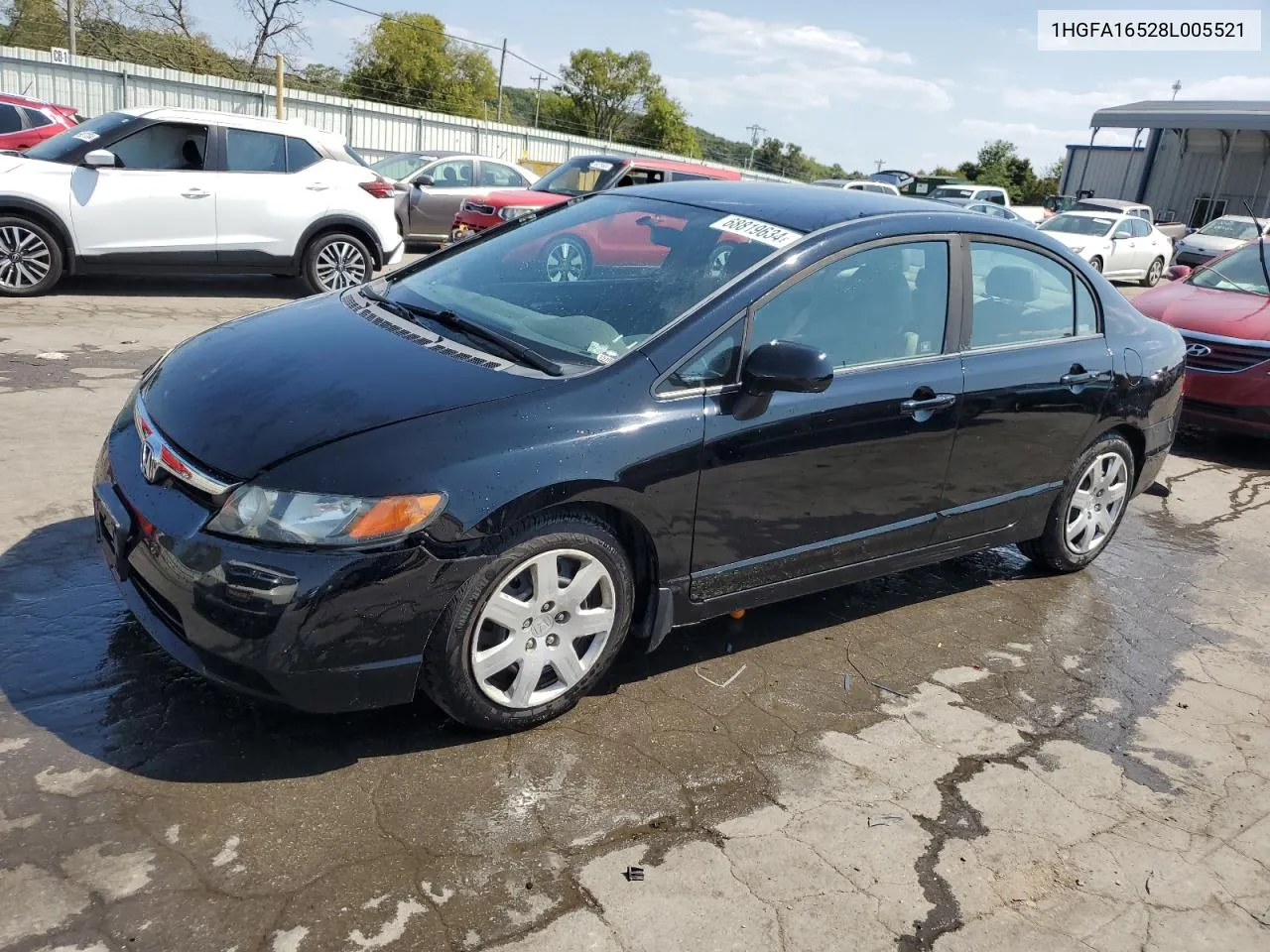 2008 Honda Civic Lx VIN: 1HGFA16528L005521 Lot: 68819634