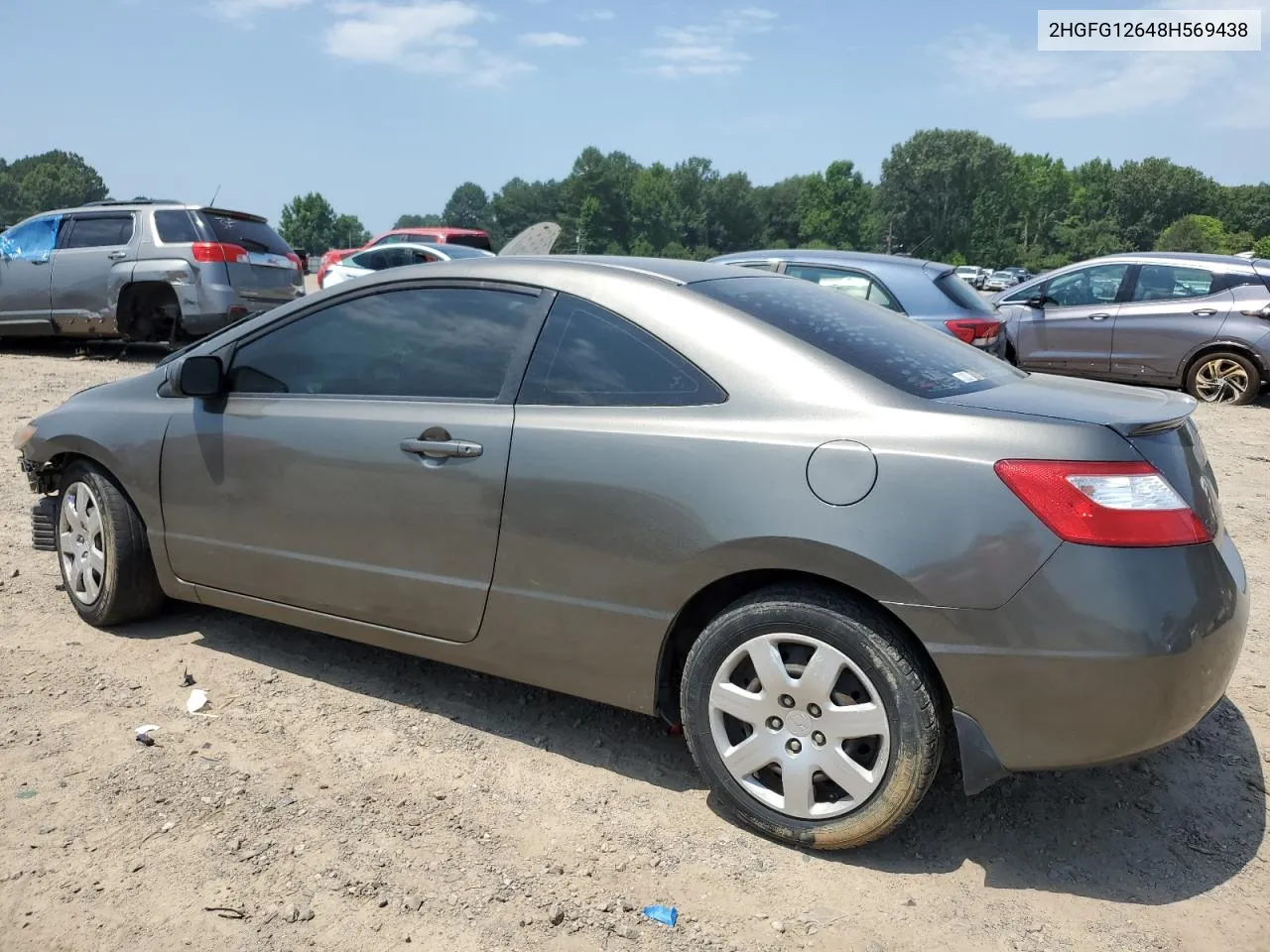 2008 Honda Civic Lx VIN: 2HGFG12648H569438 Lot: 68973634