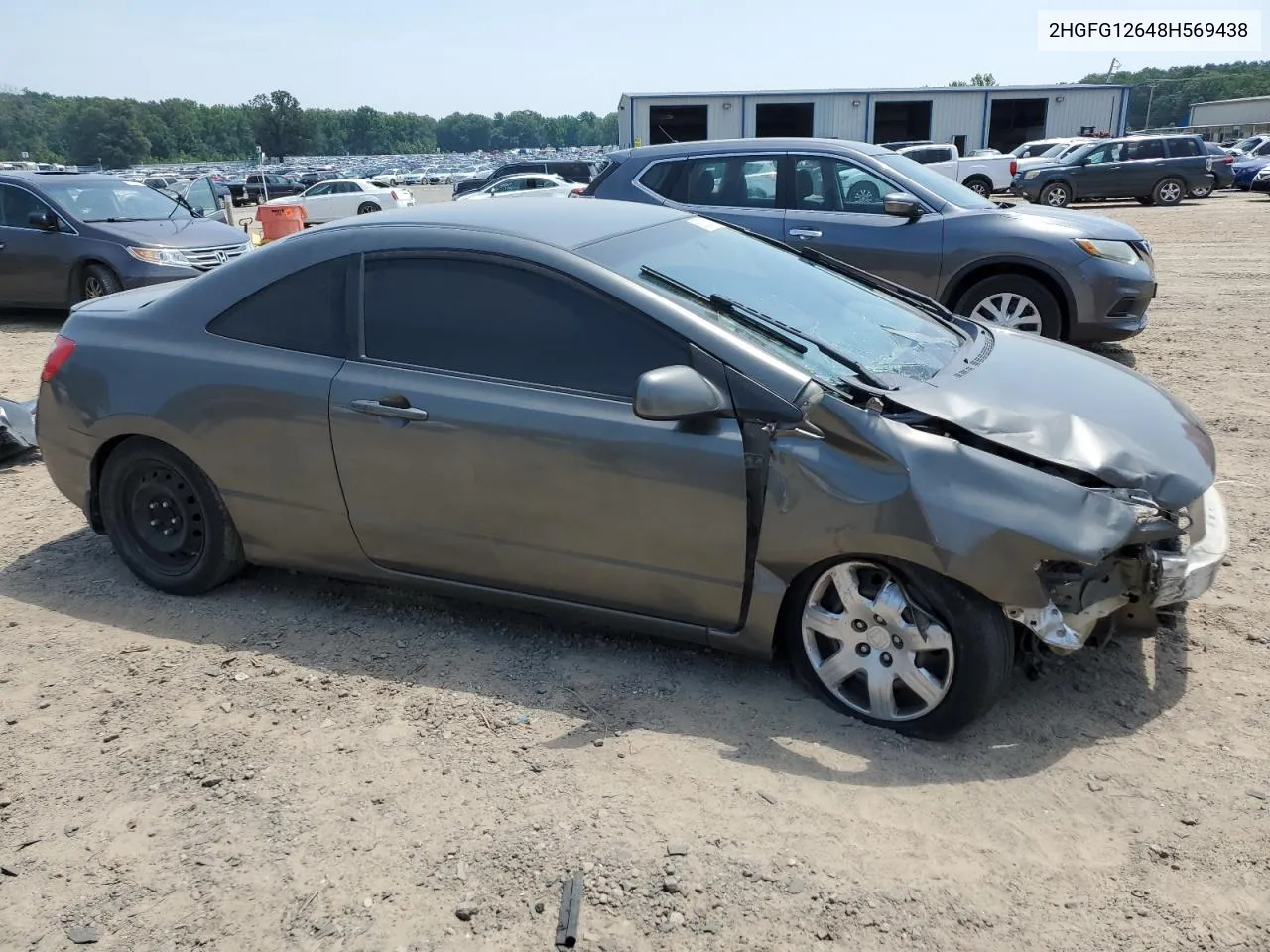 2008 Honda Civic Lx VIN: 2HGFG12648H569438 Lot: 68973634