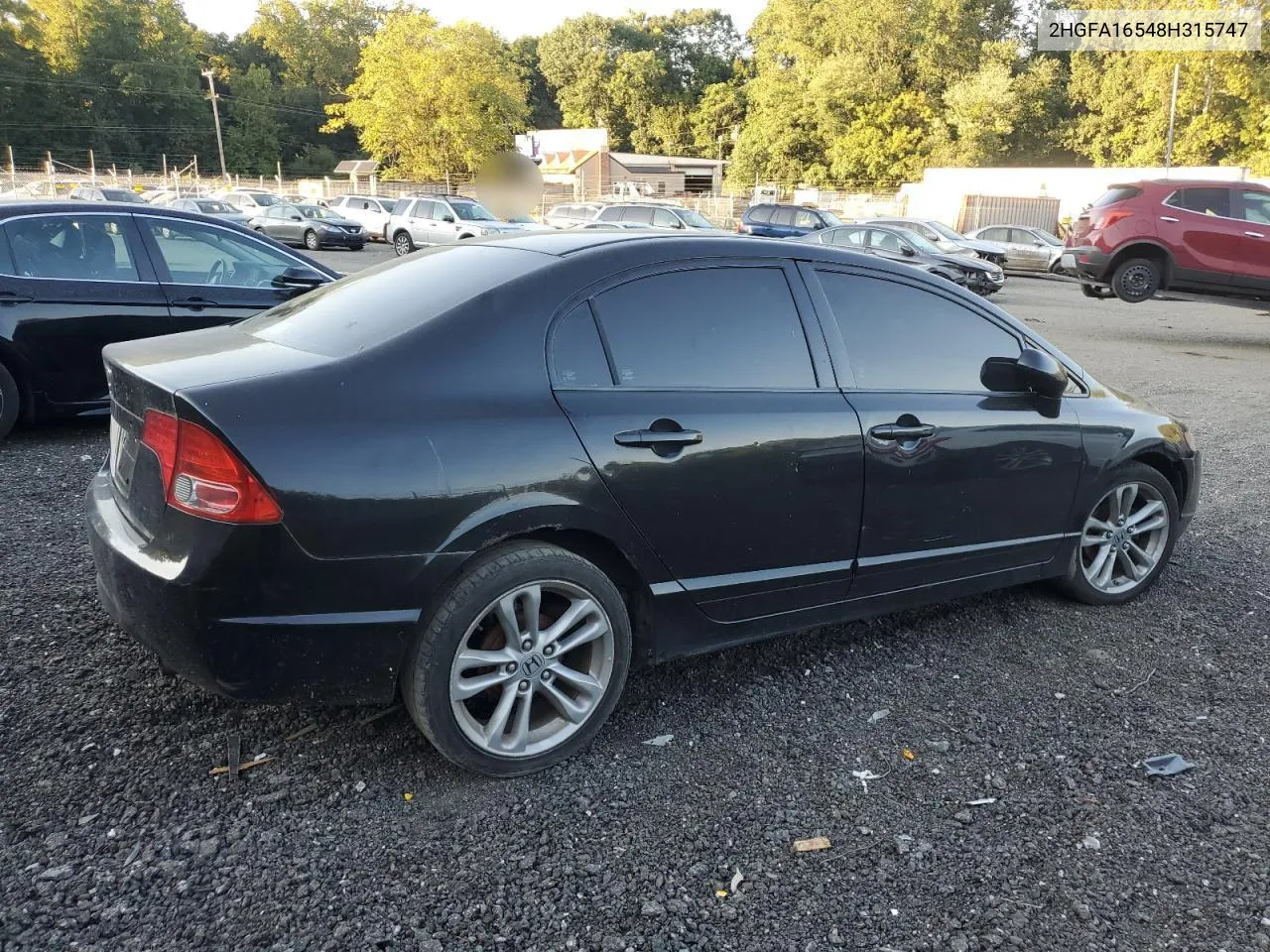 2008 Honda Civic Lx VIN: 2HGFA16548H315747 Lot: 69093884