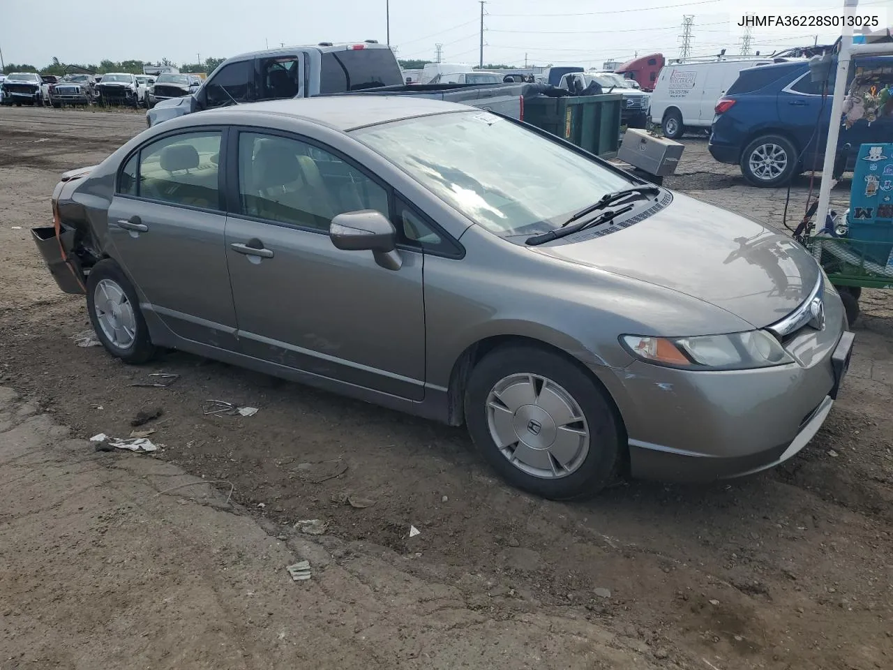 2008 Honda Civic Hybrid VIN: JHMFA36228S013025 Lot: 69200284