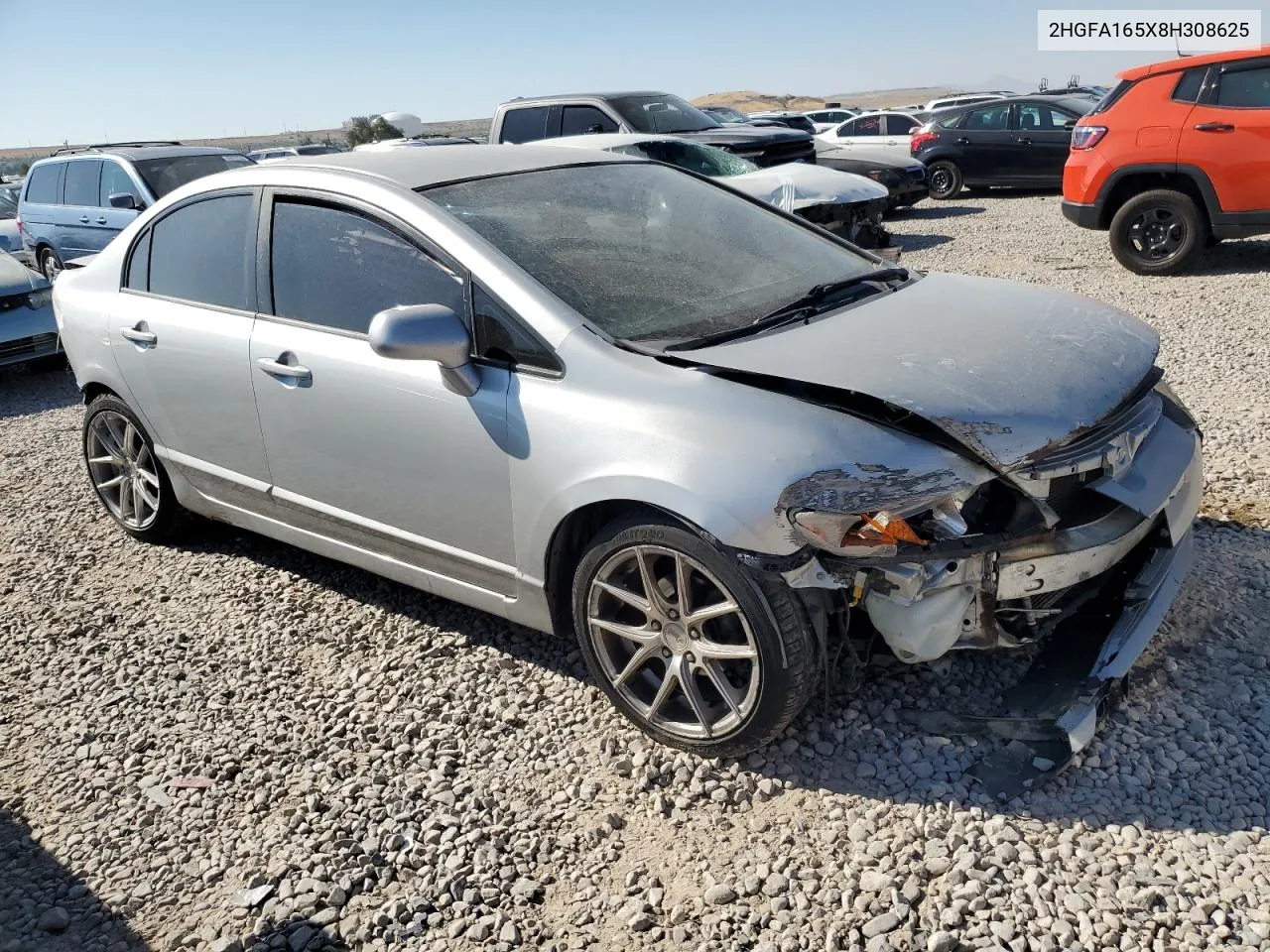 2008 Honda Civic Lx VIN: 2HGFA165X8H308625 Lot: 69215404