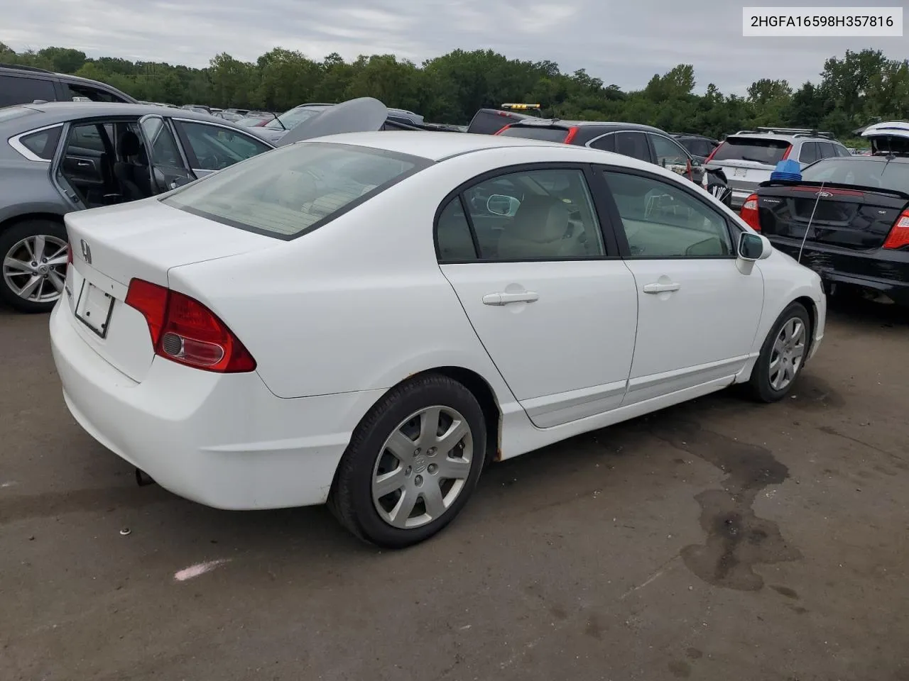 2008 Honda Civic Lx VIN: 2HGFA16598H357816 Lot: 69344374