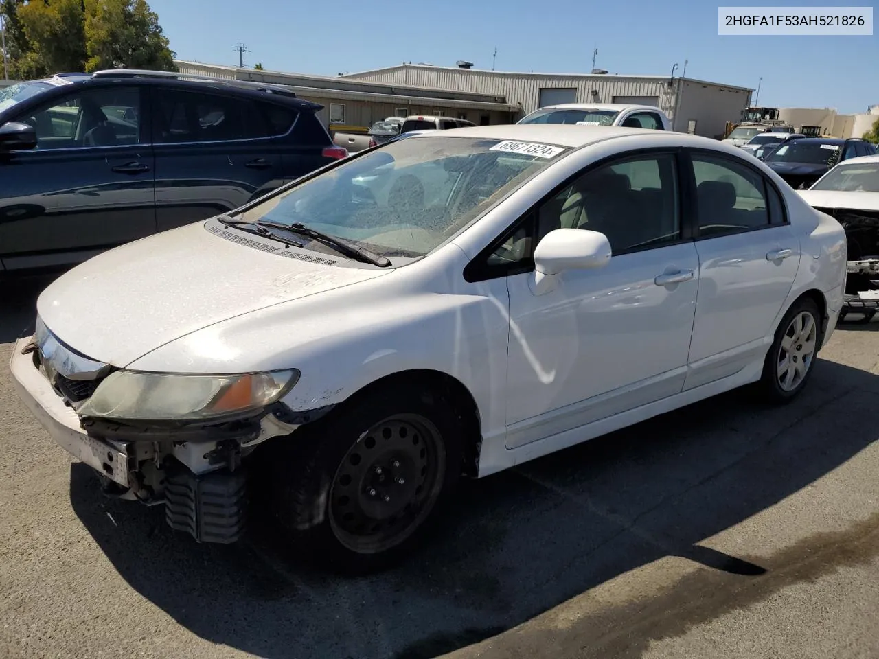 2008 Honda Civic Lx VIN: 2HGFA1F53AH521826 Lot: 69671324