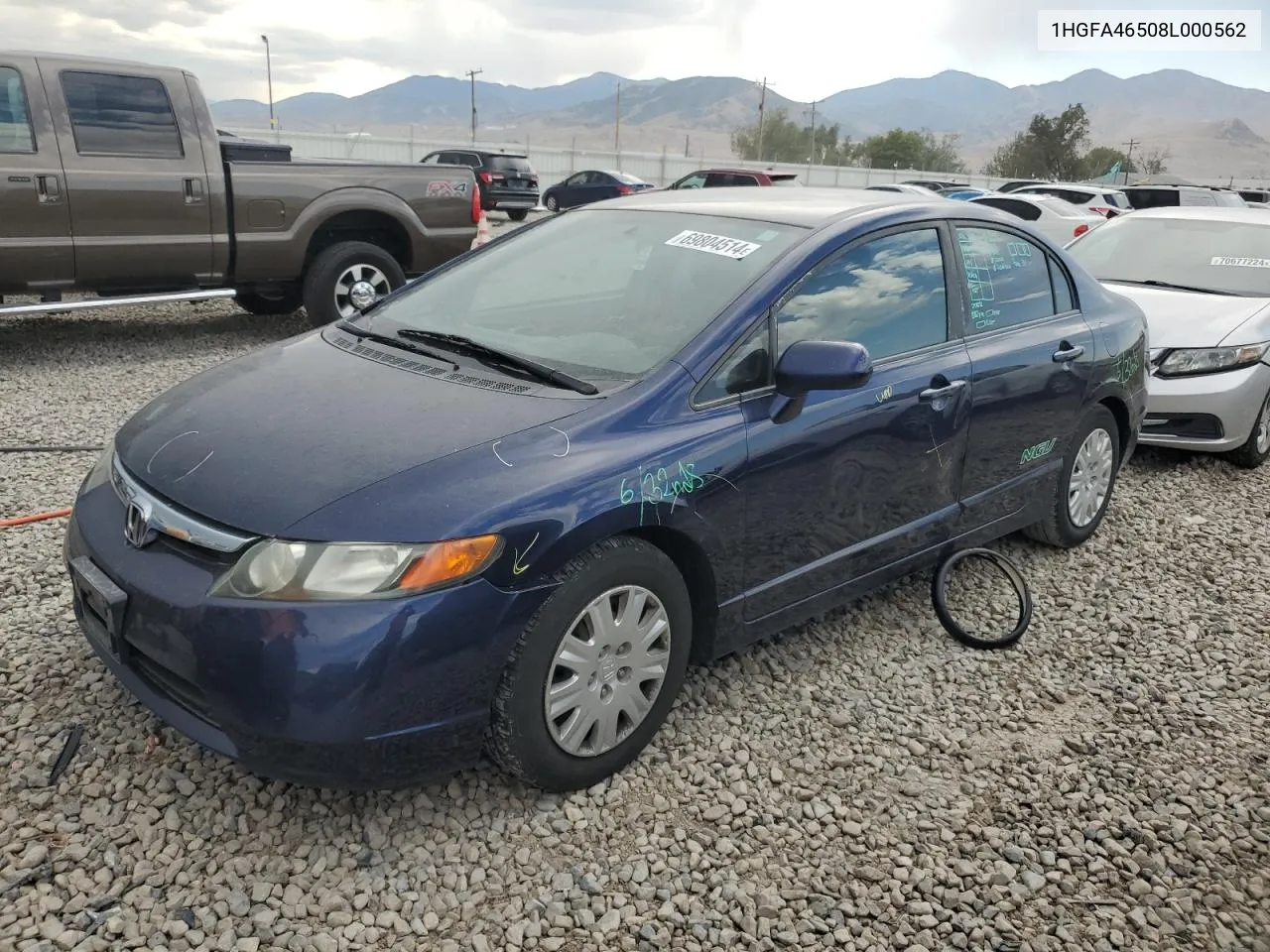 2008 Honda Civic Gx VIN: 1HGFA46508L000562 Lot: 69804514