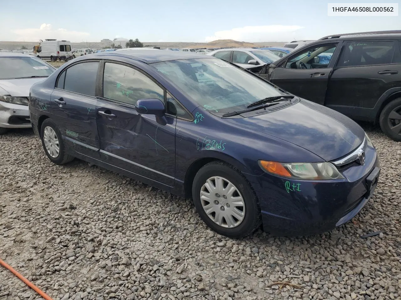 2008 Honda Civic Gx VIN: 1HGFA46508L000562 Lot: 69804514