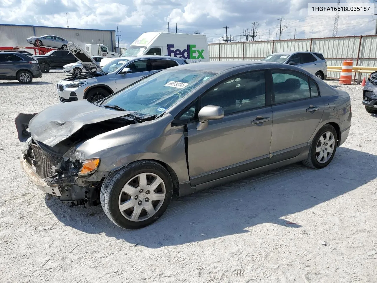 2008 Honda Civic Lx VIN: 1HGFA16518L035187 Lot: 69879234