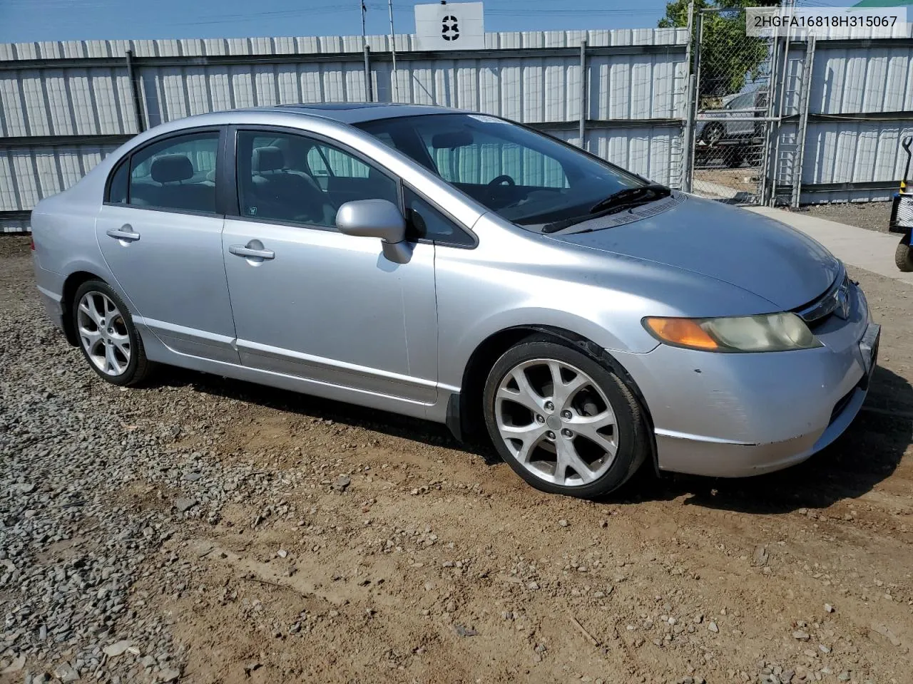 2008 Honda Civic Ex VIN: 2HGFA16818H315067 Lot: 70015644