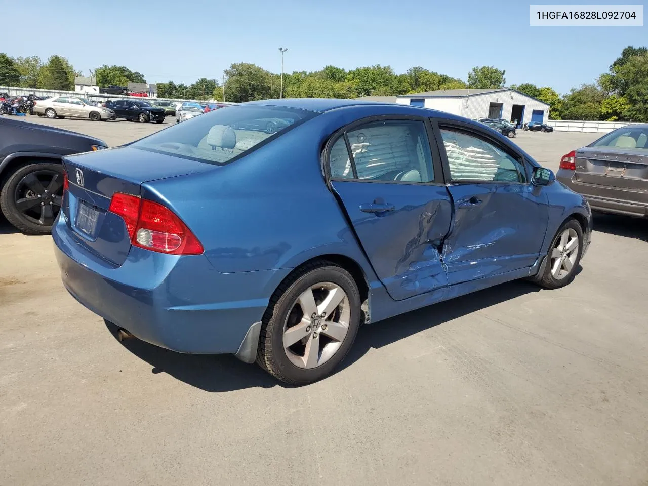 2008 Honda Civic Ex VIN: 1HGFA16828L092704 Lot: 70077004