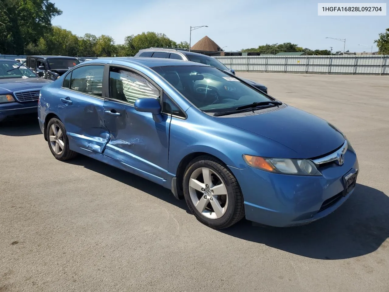 2008 Honda Civic Ex VIN: 1HGFA16828L092704 Lot: 70077004