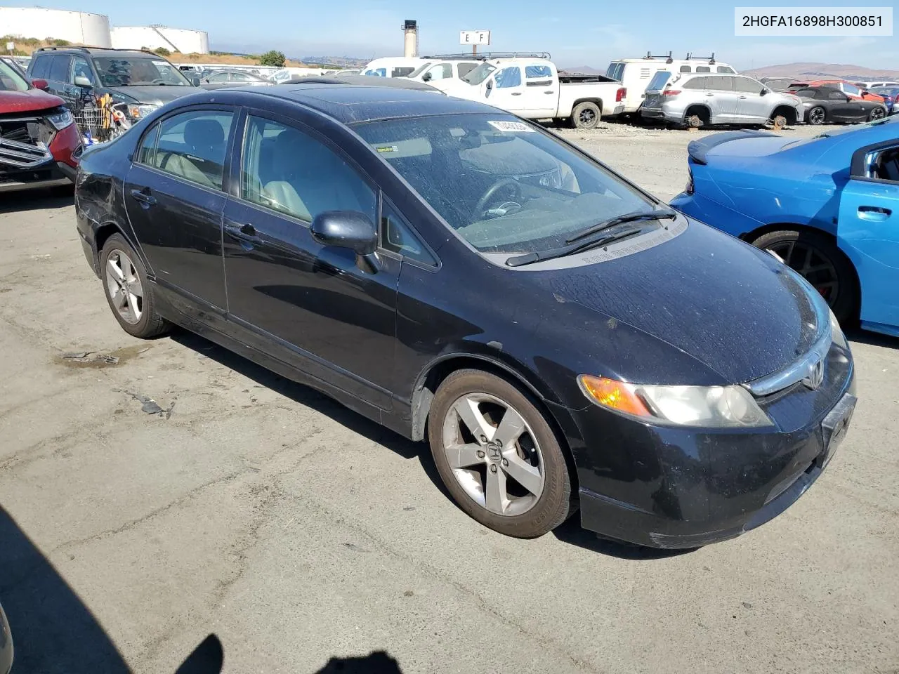 2008 Honda Civic Ex VIN: 2HGFA16898H300851 Lot: 70436294