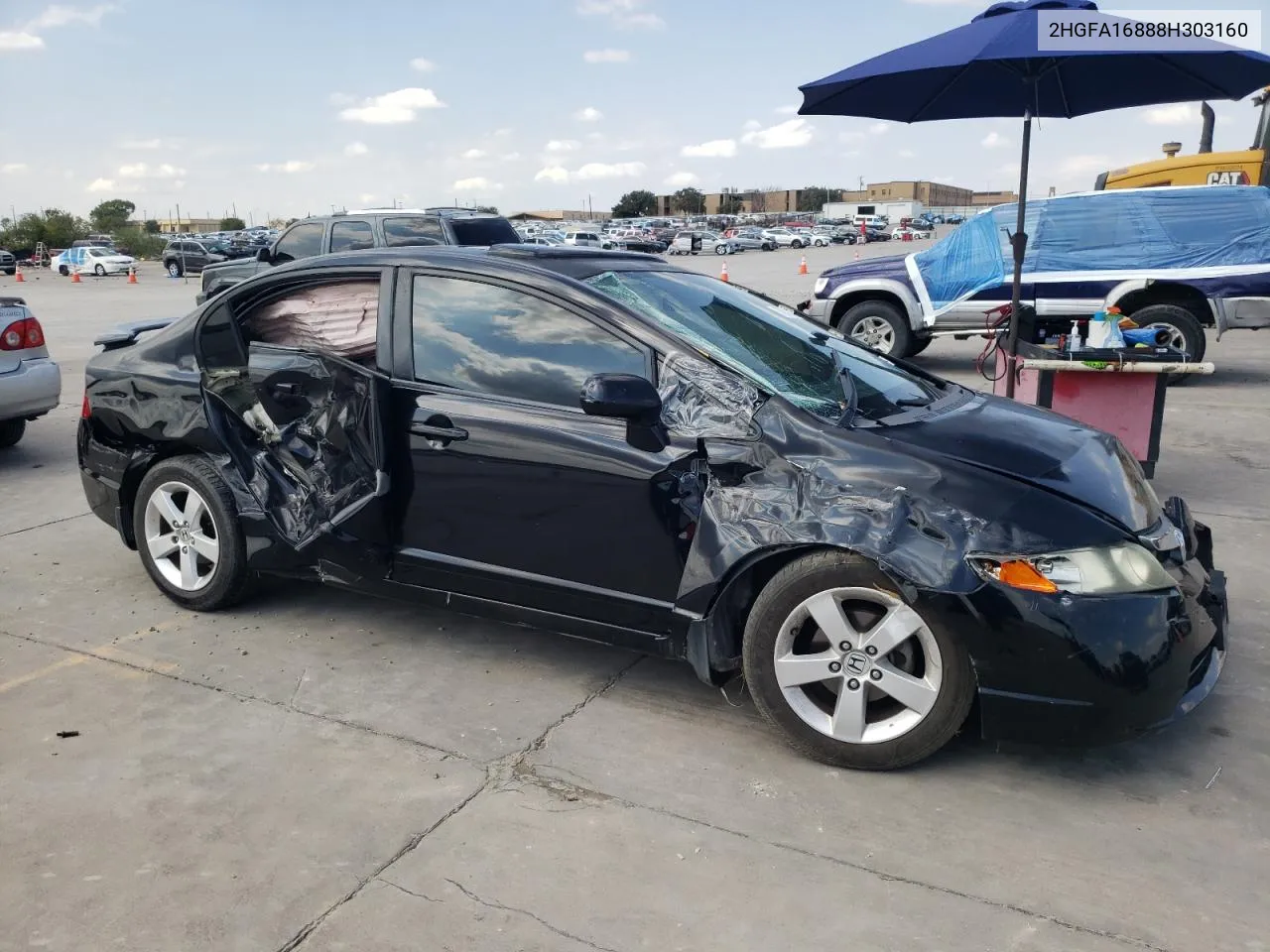 2008 Honda Civic Ex VIN: 2HGFA16888H303160 Lot: 70518484