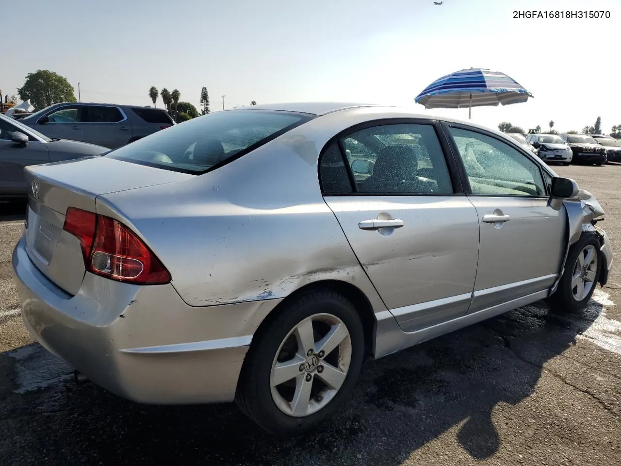 2008 Honda Civic Ex VIN: 2HGFA16818H315070 Lot: 70522994