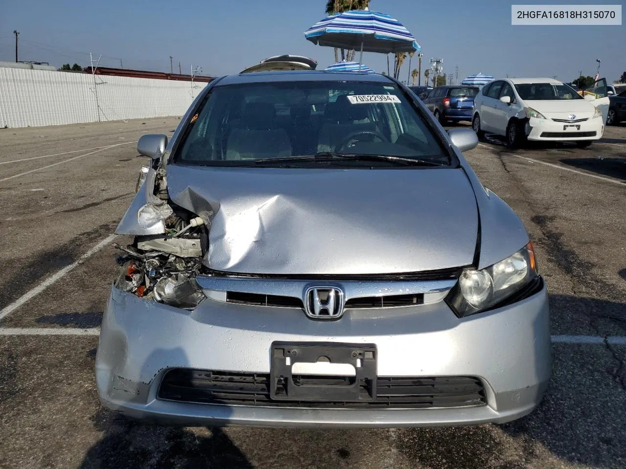 2HGFA16818H315070 2008 Honda Civic Ex