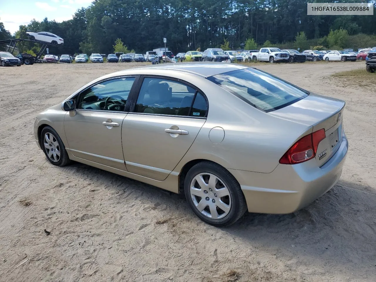 2008 Honda Civic Lx VIN: 1HGFA16538L009884 Lot: 70723104