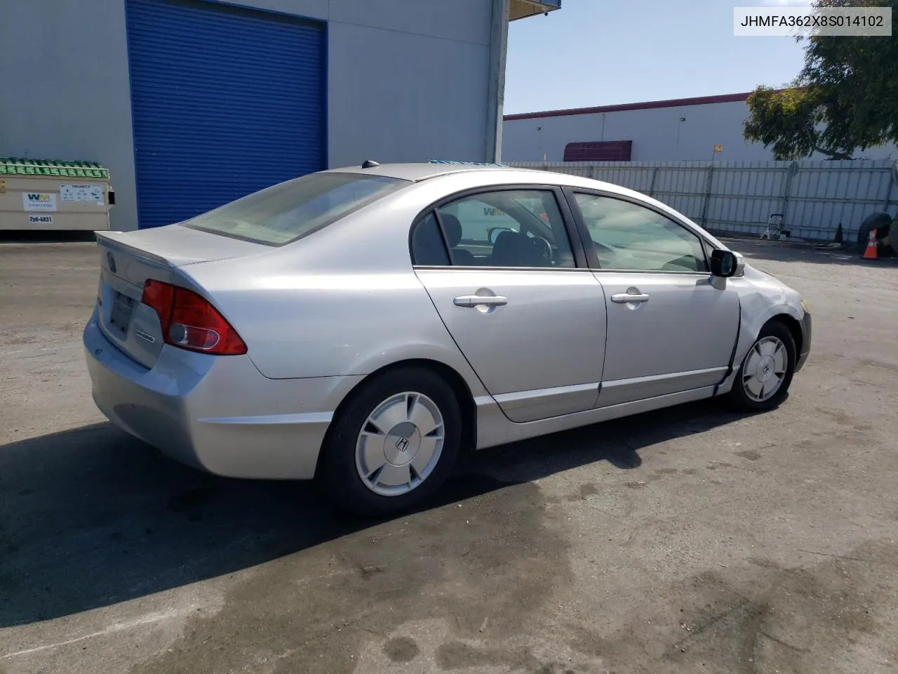 JHMFA362X8S014102 2008 Honda Civic Hybrid