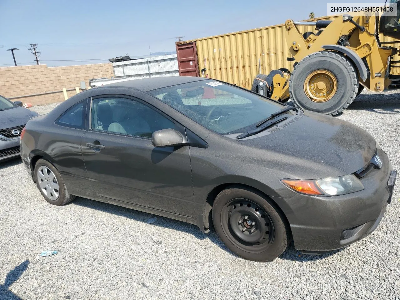 2HGFG12648H551408 2008 Honda Civic Lx