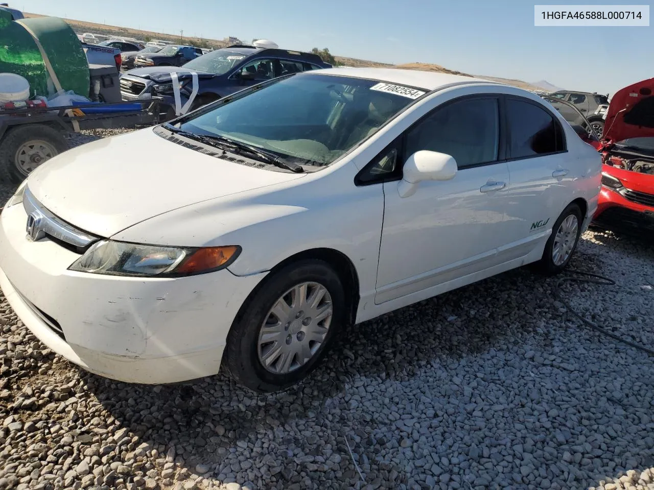 2008 Honda Civic Gx VIN: 1HGFA46588L000714 Lot: 71082554