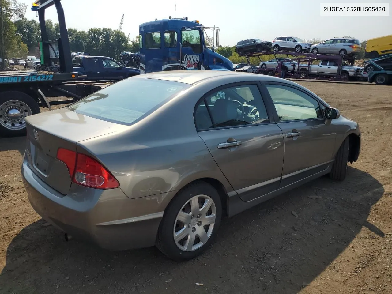 2008 Honda Civic Lx VIN: 2HGFA16528H505420 Lot: 71191204