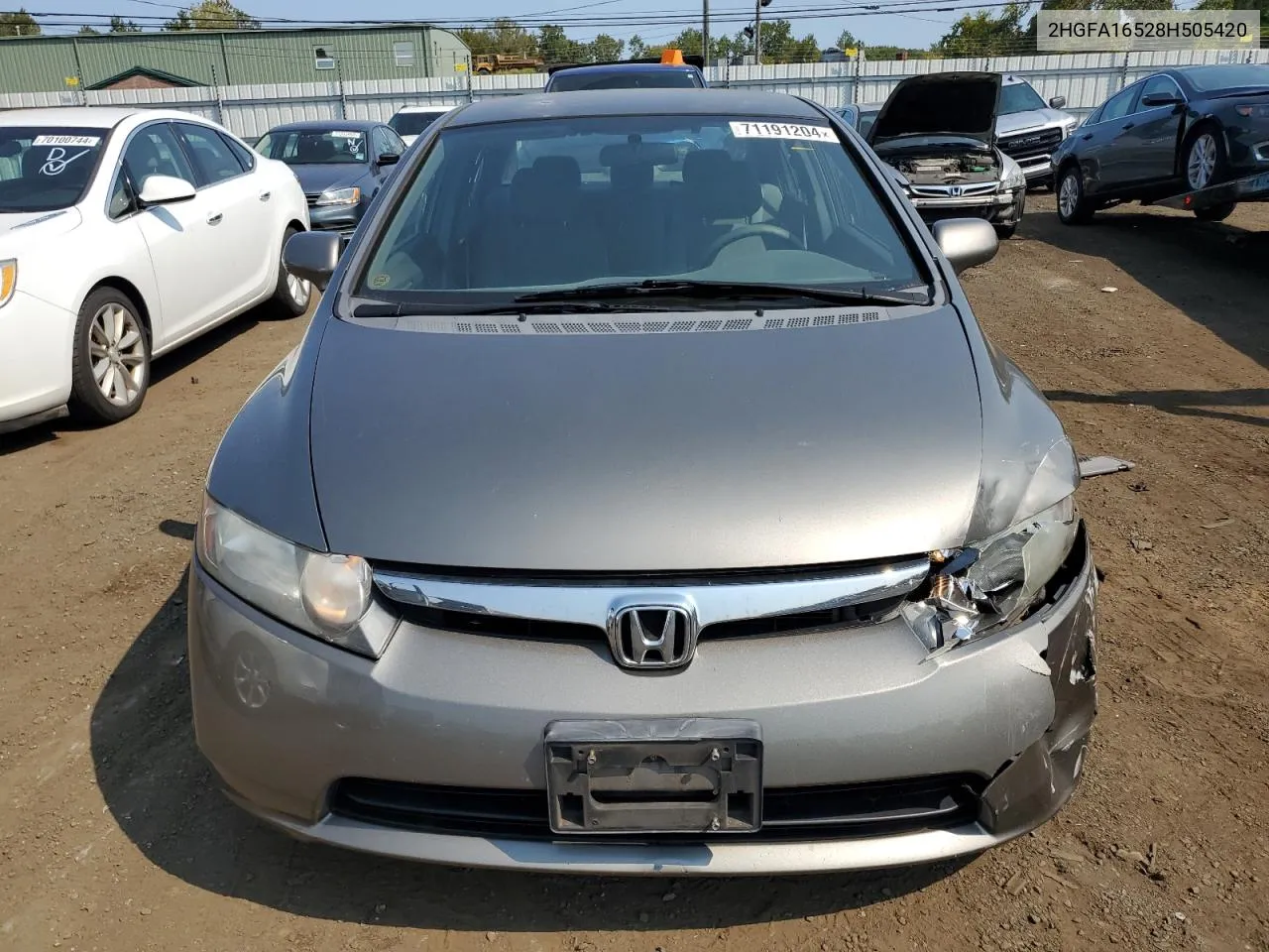 2008 Honda Civic Lx VIN: 2HGFA16528H505420 Lot: 71191204