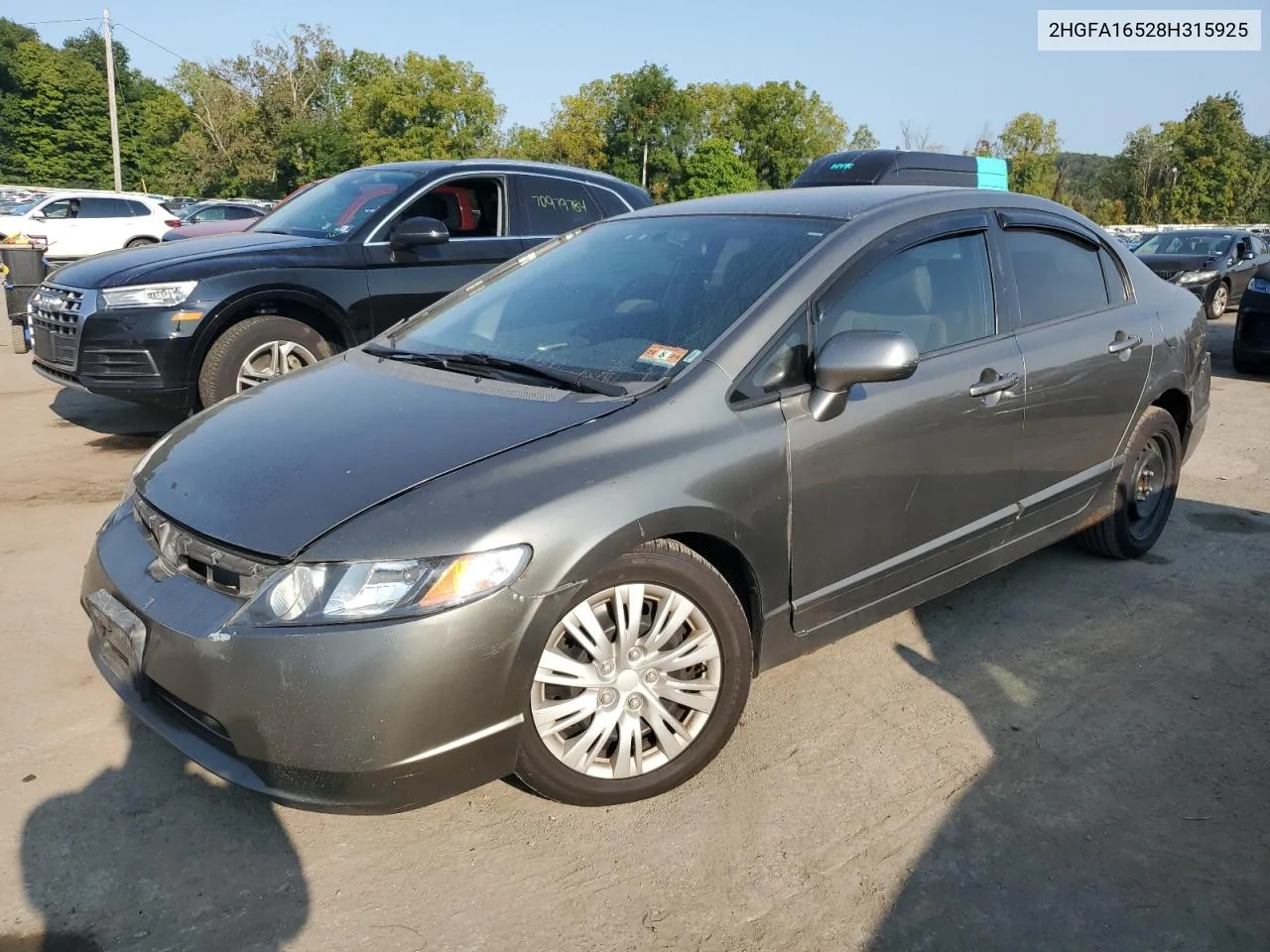 2008 Honda Civic Lx VIN: 2HGFA16528H315925 Lot: 71247544