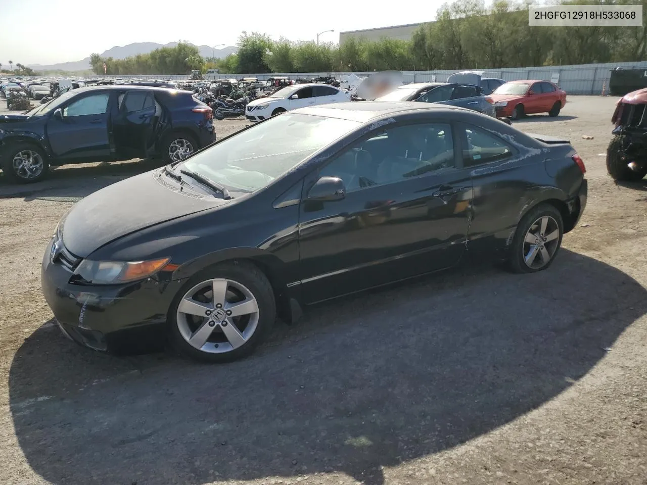 2008 Honda Civic Exl VIN: 2HGFG12918H533068 Lot: 71612974