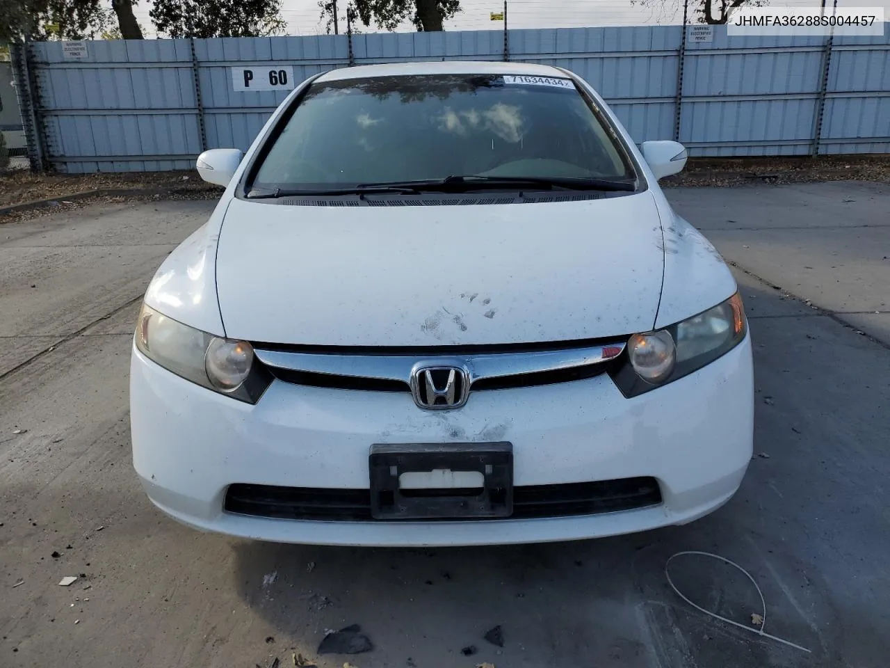 2008 Honda Civic Hybrid VIN: JHMFA36288S004457 Lot: 71634434