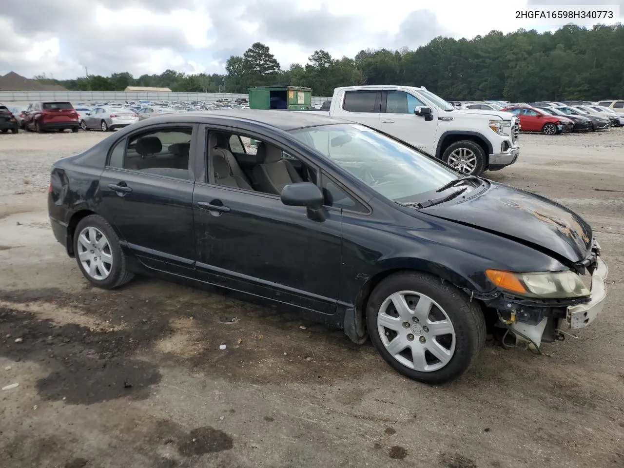 2008 Honda Civic Lx VIN: 2HGFA16598H340773 Lot: 71662534