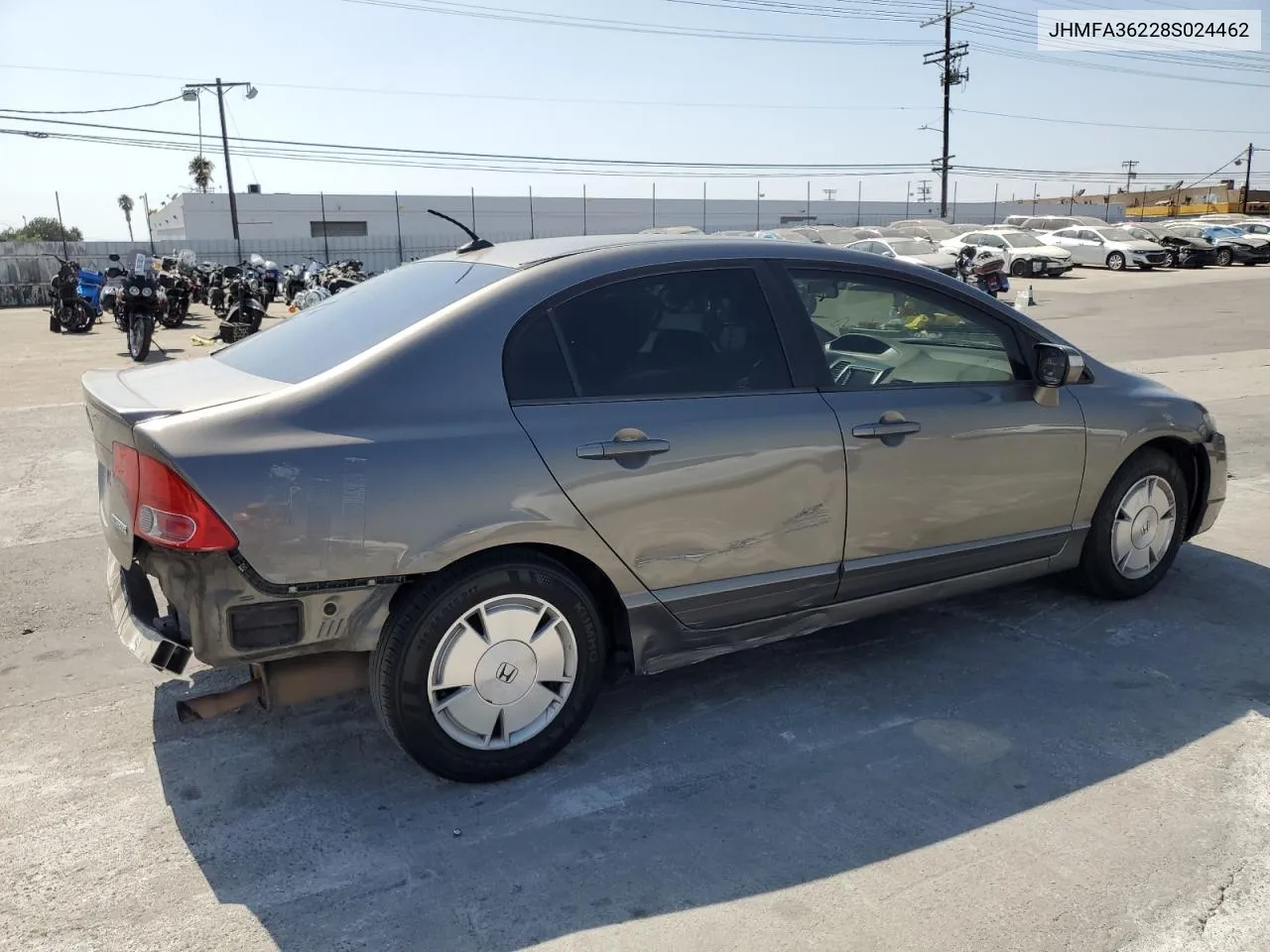 2008 Honda Civic Hybrid VIN: JHMFA36228S024462 Lot: 71665314