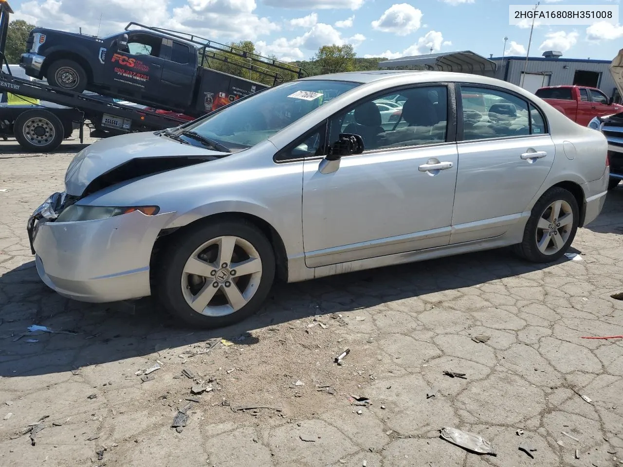 2008 Honda Civic Ex VIN: 2HGFA16808H351008 Lot: 71716084