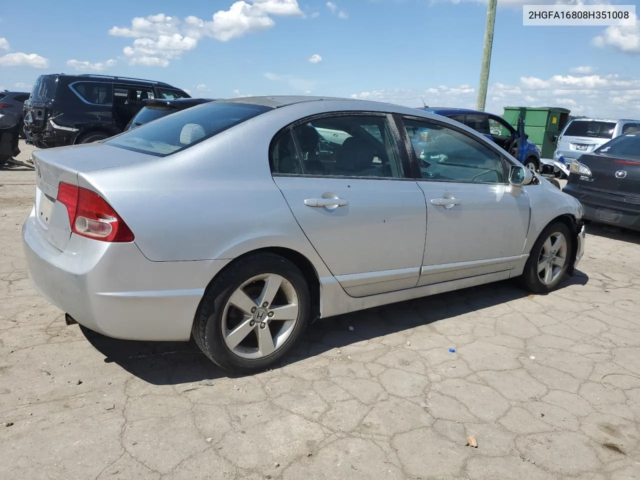 2008 Honda Civic Ex VIN: 2HGFA16808H351008 Lot: 71716084