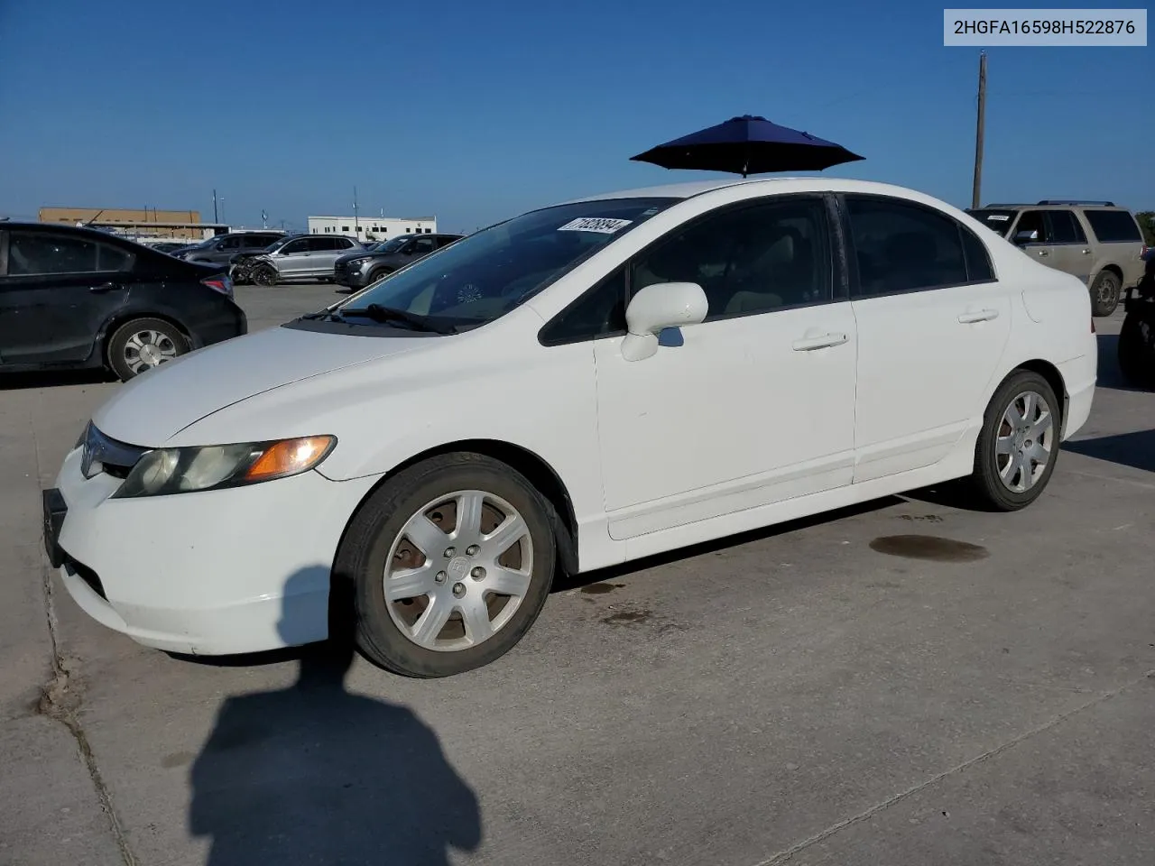 2HGFA16598H522876 2008 Honda Civic Lx