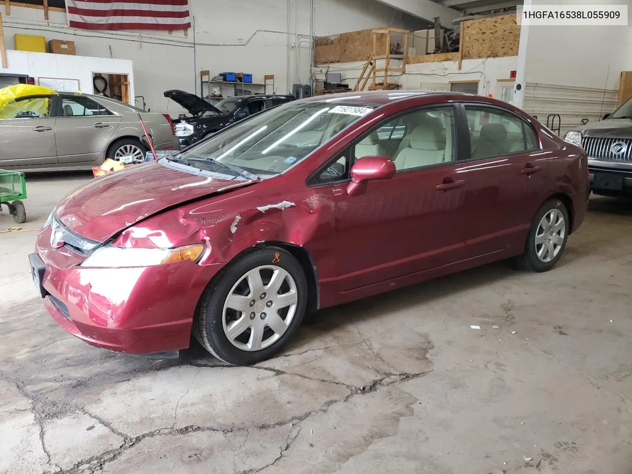 2008 Honda Civic Lx VIN: 1HGFA16538L055909 Lot: 71927984