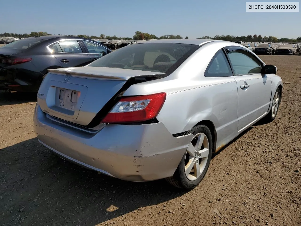 2008 Honda Civic Ex VIN: 2HGFG12848H533590 Lot: 72032594