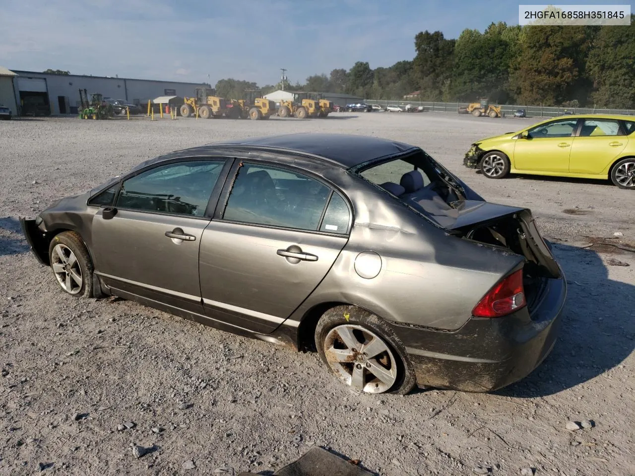 2008 Honda Civic Ex VIN: 2HGFA16858H351845 Lot: 72370994