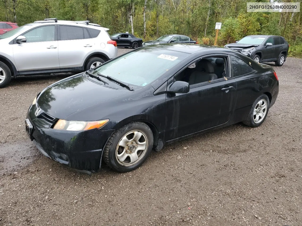 2008 Honda Civic Lx VIN: 2HGFG12638H000290 Lot: 72501794