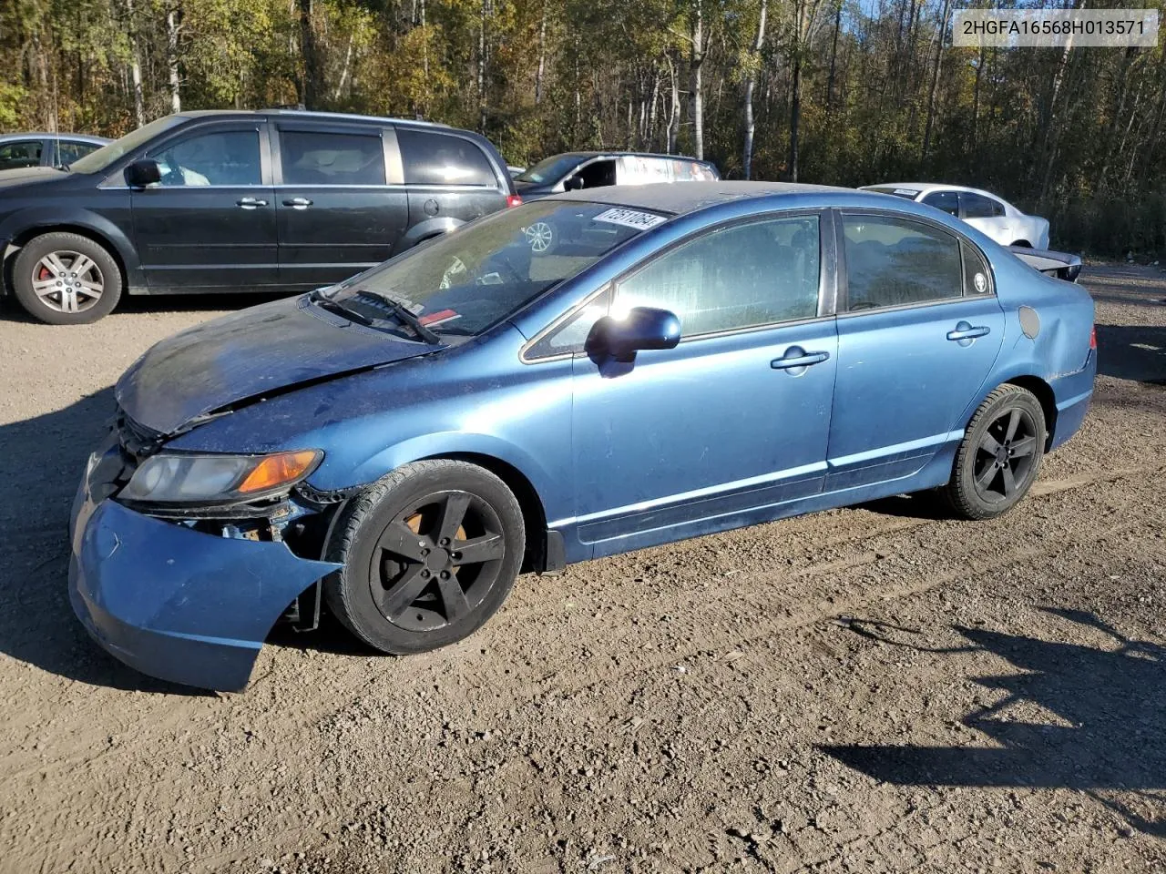 2008 Honda Civic Lx VIN: 2HGFA16568H013571 Lot: 72511064