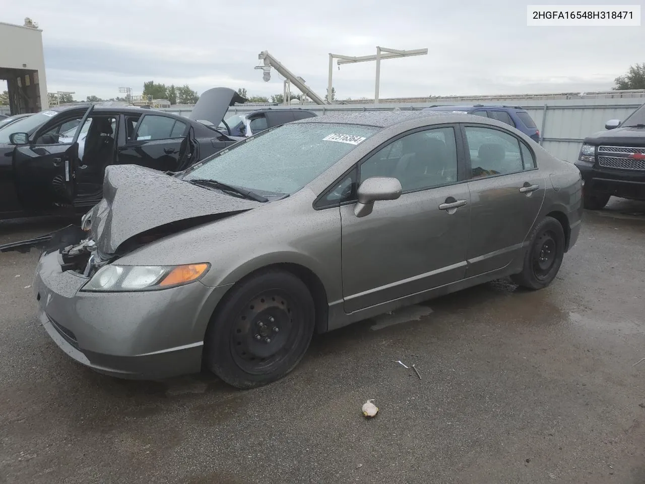 2008 Honda Civic Lx VIN: 2HGFA16548H318471 Lot: 72516364