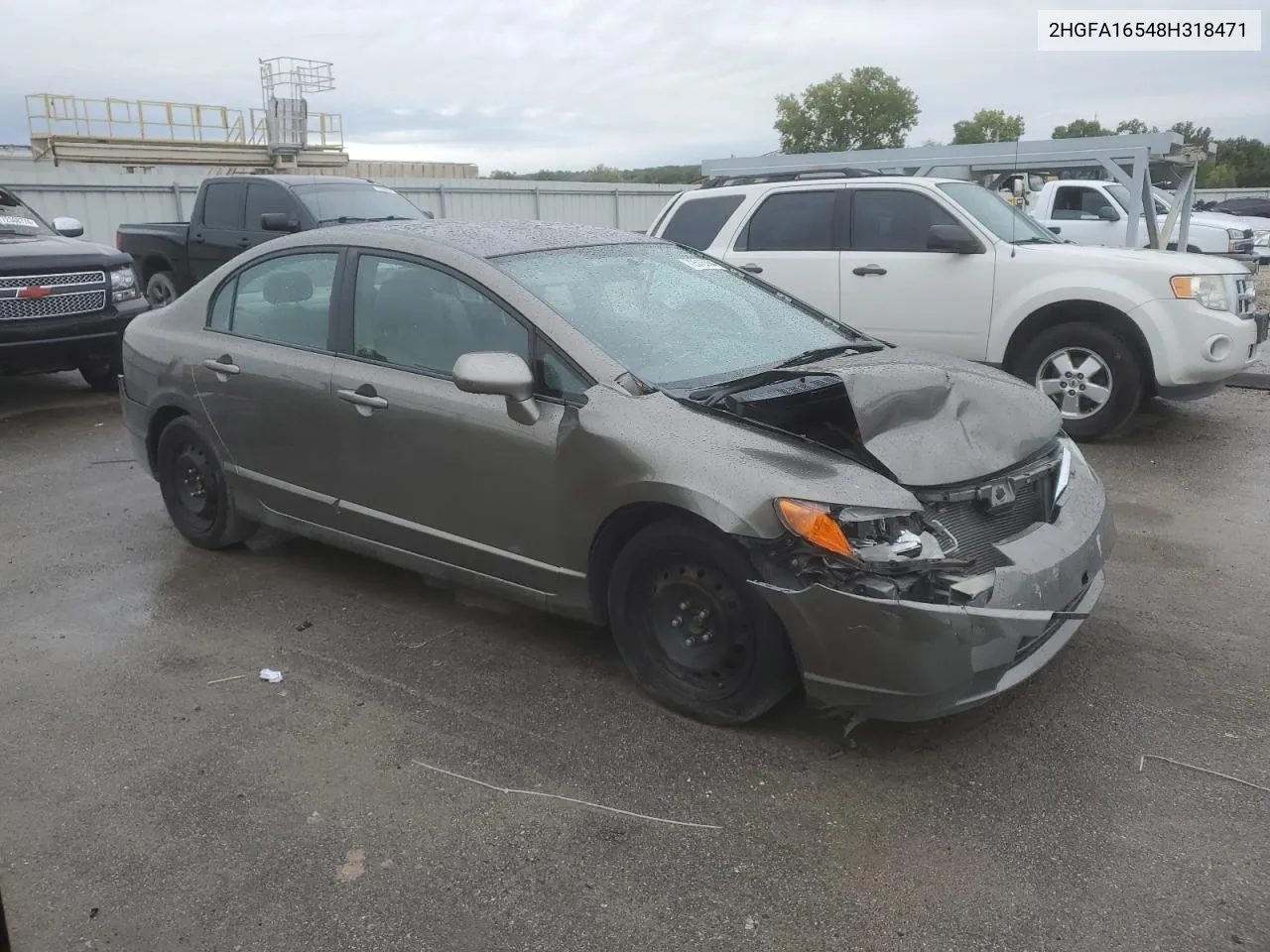 2008 Honda Civic Lx VIN: 2HGFA16548H318471 Lot: 72516364