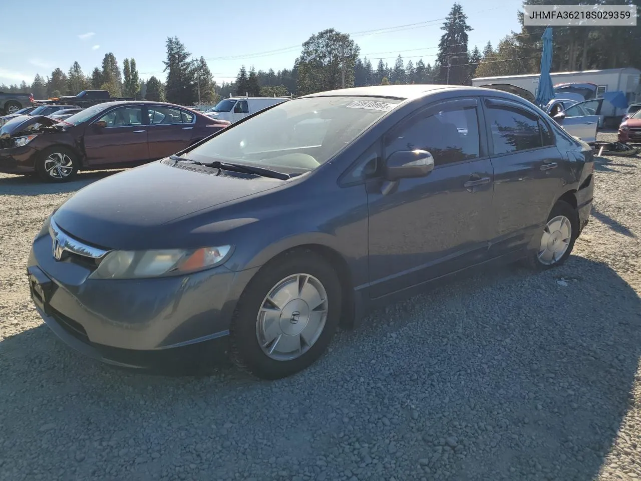 2008 Honda Civic Hybrid VIN: JHMFA36218S029359 Lot: 72610664