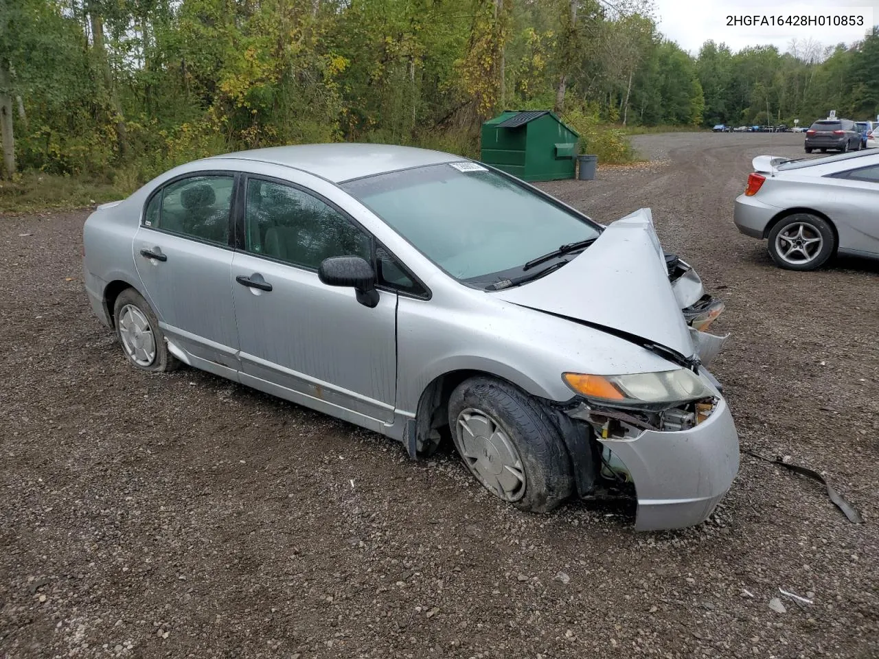 2008 Honda Civic Dx-G VIN: 2HGFA16428H010853 Lot: 72690274