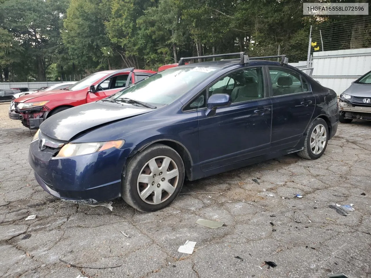 2008 Honda Civic Lx VIN: 1HGFA16558L072596 Lot: 72885794