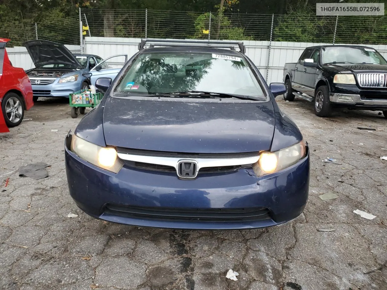 1HGFA16558L072596 2008 Honda Civic Lx