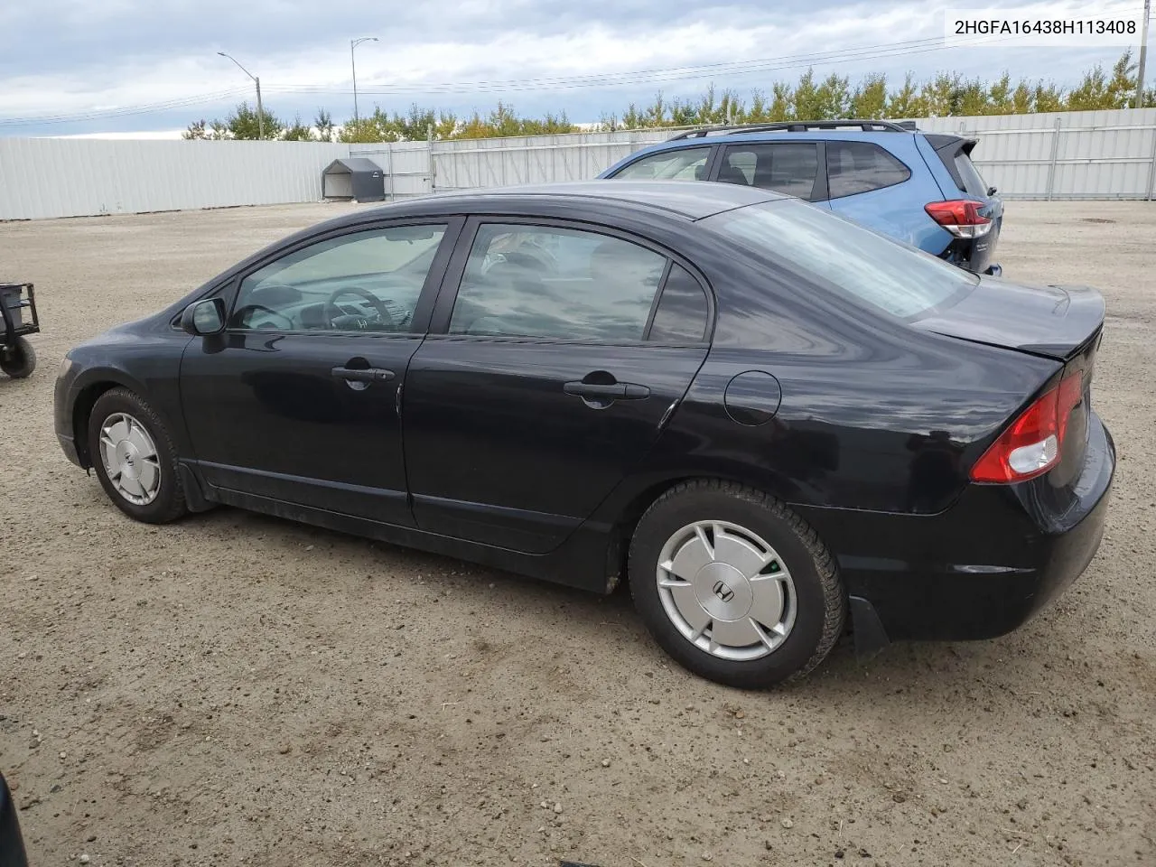 2008 Honda Civic Dx-G VIN: 2HGFA16438H113408 Lot: 72991344