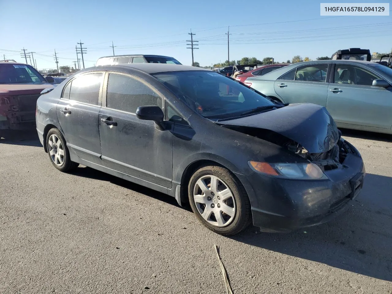 2008 Honda Civic Lx VIN: 1HGFA16578L094129 Lot: 73060244